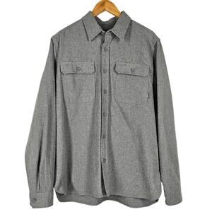 EDDIE BAUER MEN'S GRAY LONG SLEEVE COTTON SHIRT - SIZE MEDIUM - STYLE 1624871